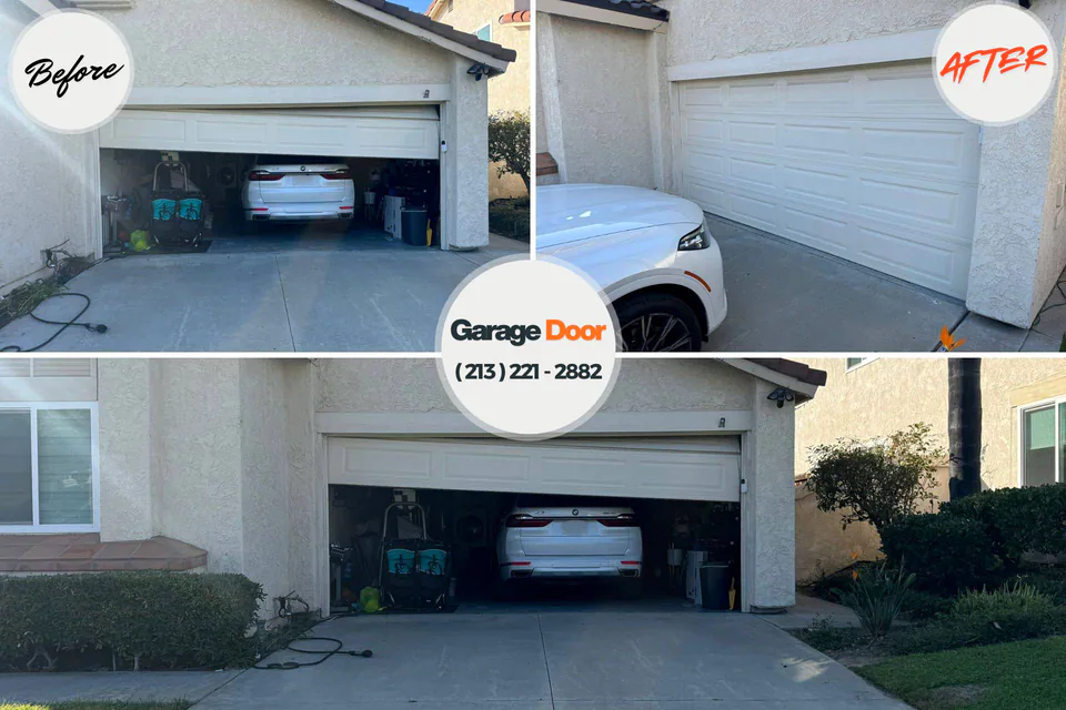 Before and after: garage door repair Summit, WA
